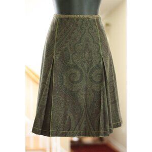 ETRO Brown Damask Skirt
